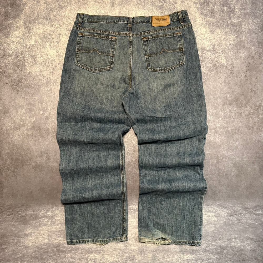 Y2K Urban Pipeline Mens Blue Relaxed Fit Straight Leg Jeans 38x30 Baggy Skater - Picture 2 of 7